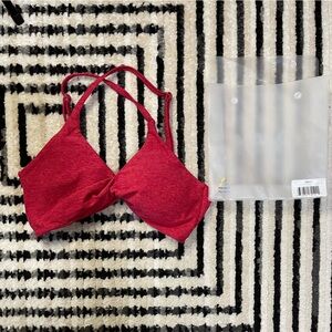 Bombshell Sportswear twist mini bra in raspberry coral size XL
